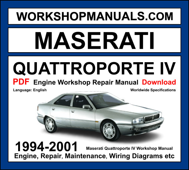 Maserati Quattroporte IV 1994-2001 Engine Workshop Repair Manual PDF cover