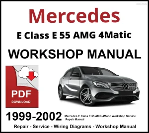 Mercedes E Class E 55 AMG 4Matic Workshop and Service Manual 1999-2002