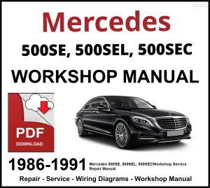 Mercedes 500SE, 500SEL, 500SEC Workshop and Service Manual