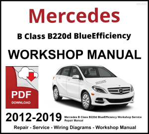 Mercedes B Class B220d BlueEfficiency Workshop and Service Manual