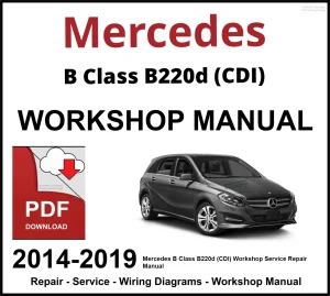 Mercedes Benz B Class B220d (CDI) Workshop Service Repair Manual