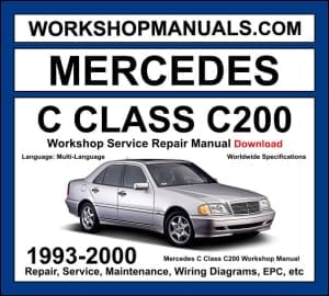 Mercedes-Benz C200 W202 1993-2000 workshop manual covering 2.0L M111 I4 engine with repair procedures and wiring diagrams dealer software download