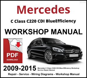 Mercedes C Class C220 CDI BlueEfficiency Workshop and Service Manual