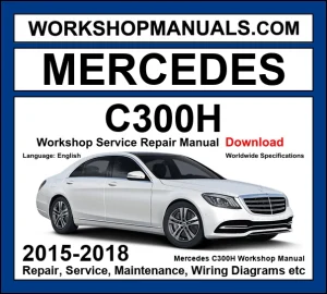 Mercedes C300h W205 2015-2018 workshop manual covering 2.1L OM651 diesel hybrid electric powertrain with service repair procedures and wiring diagrams dealer software download