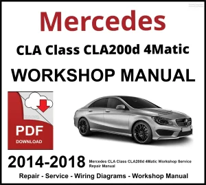 Mercedes CLA Class CLA200d 4Matic 2014-2018 Workshop and Service Manual