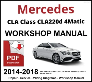 Mercedes CLA Class CLA220d 4Matic 2014-2018 Workshop and Service Manual