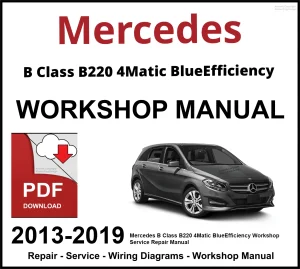 Mercedes B Class B220 4Matic BlueEfficiency Workshop and Service Manual