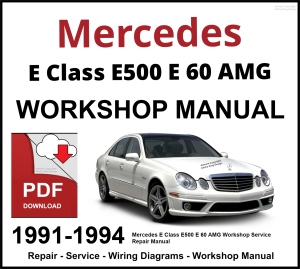 Mercedes E Class E500 E 60 AMG Workshop and Service Manual