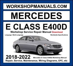 Mercedes E Class E400d W213 2018-2022 workshop manual covering 3.0L OM656 inline-six turbo diesel engine with service repair procedures and wiring diagrams dealer software download
