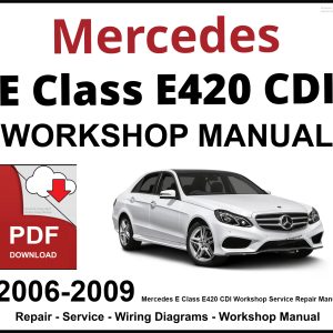 Mercedes E Class E420 CDI Workshop and Service Manual