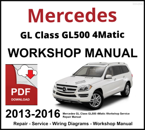 Mercedes GL Class GL500 4Matic Workshop and Service Manual