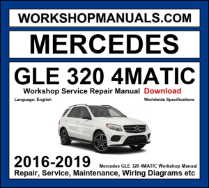 Mercedes GLE Class GLE 320 4Matic W166 2016-2019 workshop manual covering 3.0L M276 V6 engine with service repair procedures and wiring diagrams dealer software download