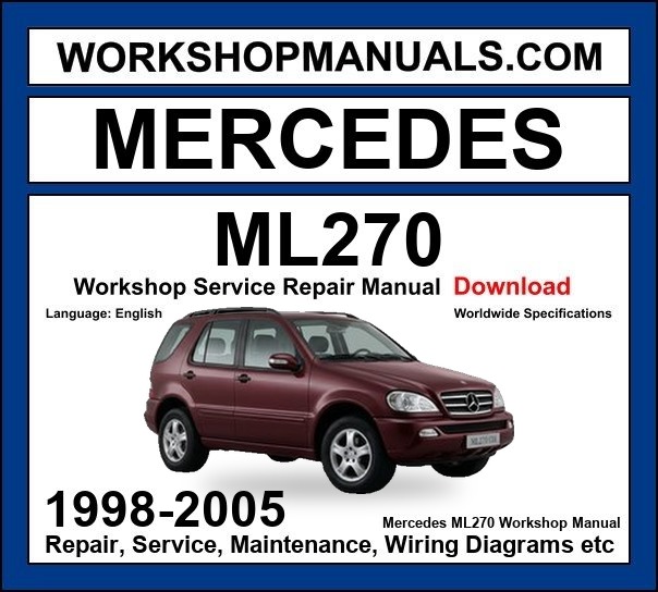 Mercedes ML270 CDI 1998-2005 Workshop Manual