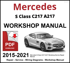 Mercedes S Class C217 A217 Workshop and Service Manual