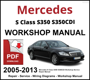 Mercedes S Class S350 S350CDI Workshop and Service Manual