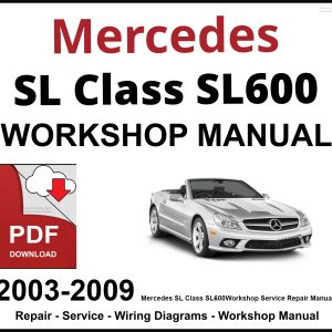 Mercedes SL Class SL600 2003-2009 Workshop and Service Manual