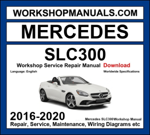 Mercedes SLC Class SLC 300 R172 2016-2020 workshop manual covering 2.0L M274 turbo four-cylinder engine with service repair procedures and wiring diagrams dealer software download