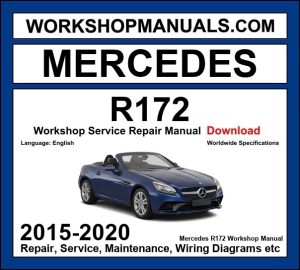 Mercedes SLC Class R172 2015-2020 workshop manual covering M274 turbo four-cylinder M276 V6 biturbo and OM651 turbo diesel engines with service repair procedures and wiring diagrams dealer software download