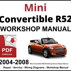 Mini Convertible R52 Workshop and Service Manual 2004-2008