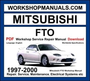 Mitsubishi FTO 1997-2000 workshop manual covering 1.8L 4G93, 2.0L 6A12 V6 MIVEC engines with repair and wiring diagrams PDF download