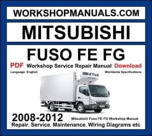Mitsubishi Fuso FE FG medium-duty truck 2008-2012 workshop manual covering 4M50 4.9L turbo diesel engine with repair procedures and wiring diagrams PDF download