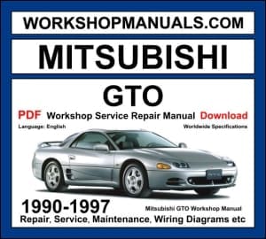 Mitsubishi GTO 3000GT 1990-1997 workshop manual covering 3.0L 6G72 V6 twin-turbo and naturally aspirated engines with repair and wiring diagrams PDF download