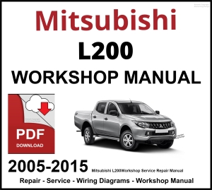 Mitsubishi L200 Workshop and Service Manual PDF