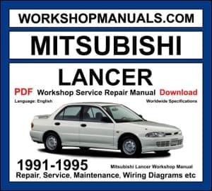 Mitsubishi Lancer CB/CC 1991-1995 workshop manual covering 1.3L 4G13, 1.5L 4G15, 1.6L 4G61, and 1.8L 4G93 engines with repair procedures and wiring diagrams PDF download