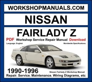 Nissan Fairlady Z workshop manual 1990-1996 with 3.0L VG30 twin-turbo V6 Z32 repair and wiring diagrams PDF