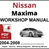 Nissan Maxima 2004-2008 Workshop and Service Manual PDF