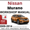 Nissan Murano 2009-2014 Workshop and Service Manual PDF