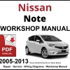 Nissan Note 2005-2013 Workshop and Service Manual PDF