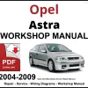 Opel Astra 2004-2009 Workshop and Service Manual PDF