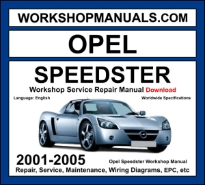 Opel Speedster 2001-2005 workshop manual covering 2.0L Z20LET turbo and 2.2L Z22SE petrol engines with service repair procedures and wiring diagrams
