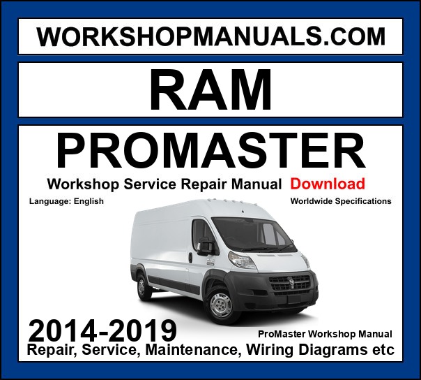 Ram ProMaster Workshop Repair and Service Manual Download 2014-2019 PDF cover
