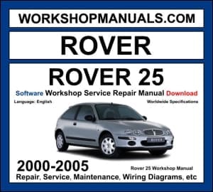 Rover 25 2000-2005 workshop manual covering 1.1L K-Series, 1.4L K-Series, 1.6L K-Series, 1.8L VVC, and 2.0L TD diesel engines with repair procedures and wiring diagrams PDF download