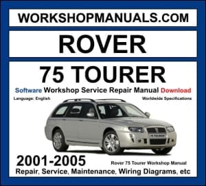 Rover 75 Tourer estate 2001-2005 workshop manual covering 1.8L K-Series, 2.0L KV6, 2.5L KV6, and 2.0L CDT diesel engines with repair procedures and wiring diagrams PDF download