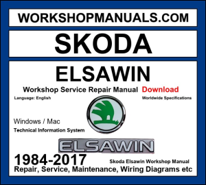Skoda Elsawin electronic service information software download covering all Skoda models 1984-2017 with workshop manuals wiring diagrams and service procedures
