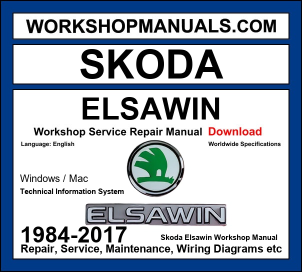 Skoda Elsawin Workshop Repair and Service Manual Download cover