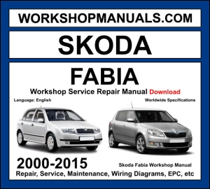 Skoda Fabia workshop manual 2000-2015 with petrol and TDI diesel engine repair procedures and wiring diagrams PDF