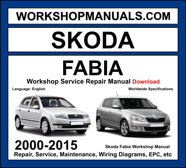 Skoda Fabia workshop manual 2000-2015 with petrol and TDI diesel engine repair procedures and wiring diagrams PDF