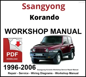 Ssangyong Korando 1996-2006 Workshop and Service Manual PDF