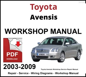 Toyota Avensis 2003-2009 Workshop and Service Manual PDF