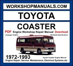 Toyota Coaster workshop manual 1972-1993 with B10 B20 B30 diesel bus engine repair and wiring diagrams PDF