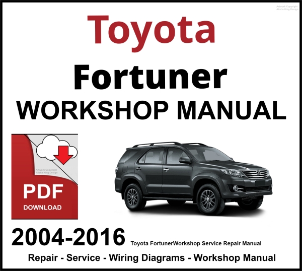 Toyota Fortuner 2004-2016 Workshop and Service Manual PDF