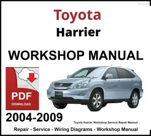 Toyota Harrier 2004-2009 Workshop and Service Manual