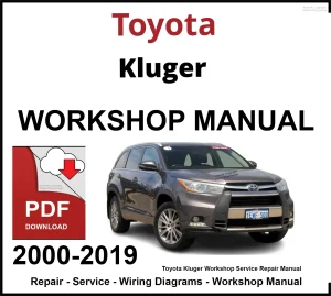 Toyota Kluger 2000-2019 Workshop and Service Manual PDF