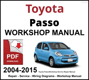 Toyota Passo 2004-2015 Workshop and Service Manual PDF