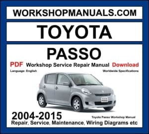 Toyota Passo 2004-2015 workshop manual covering 1.0L 1KR-FE and 1.3L K3-VE three-cylinder engines with repair procedures PDF download