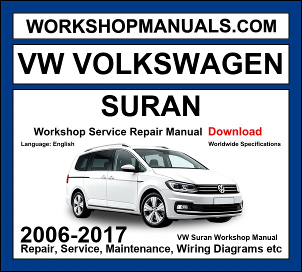VW Volkswagen Suran 2006-2017 Workshop Repair and Service Manual Download cover